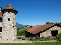 Hébergement Pontcharra Extérieur - Vue Château et montagnes